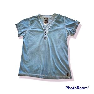 DIESEL, blue V neck t-shirt